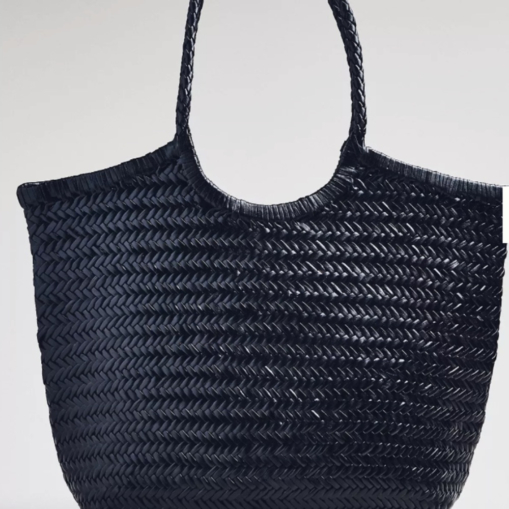 NWT - By Anthropologie Woven Leather Tote